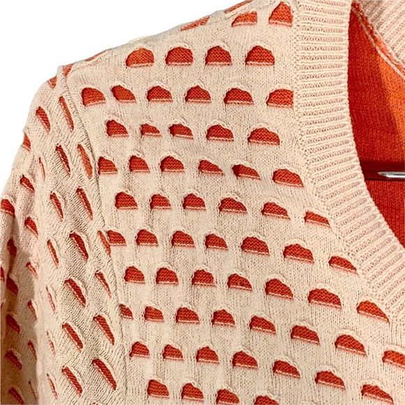 Halogen Textured Coral & Cream Shirt Size XL - Picture 4 of 7